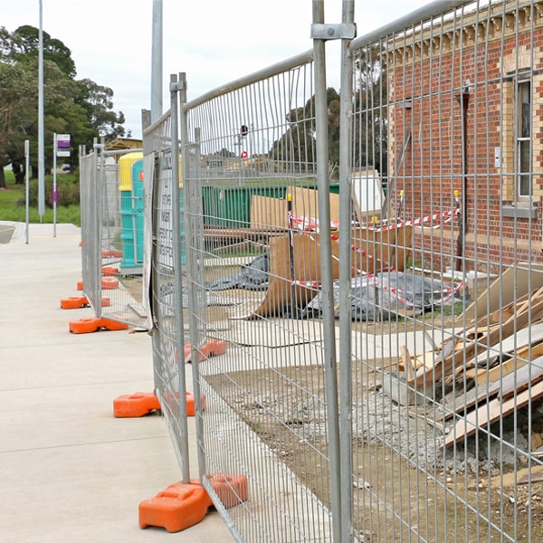 what's the process for booking the pickup of the temporary fence once my job or even is completed